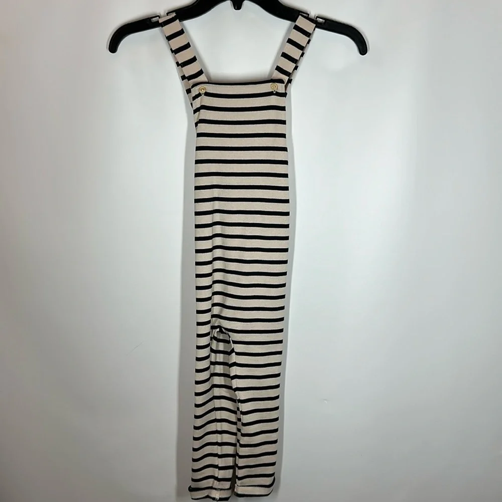 H&M HM | NWT Premium Baby Exclusive 2-3 Y Overalls Striper Navy‎ Cream Jumper
